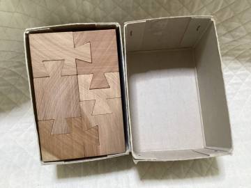 木製　パズル　童具館　くさびら　立体パズル　知育玩具　ブロック　ほるぷ　WAKU ワク
