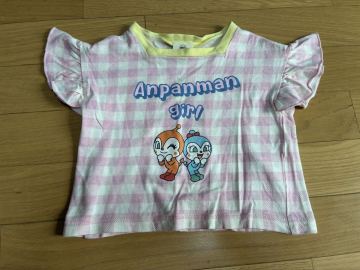 アンパンマン 半袖Tシャツ　95センチ　90 100 トップス　キッズ　ベビー服　子供服　女の子女子　ドキンちゃん　コキンちゃん　ピンク