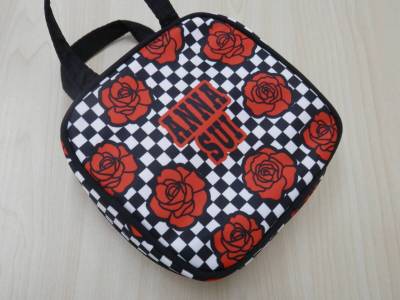 ANNA SUI アナスイ バラ 薔薇柄バニティポーチ ポーチ ハンド バッグ【K224】
