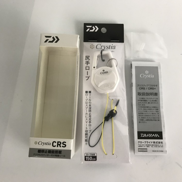 ■■ DAIWA ダイワ クリスティア ワカサギ Crystia ワカサギリール 尻手ロープ付 マットブラック 動作品 目立った傷や汚れなし