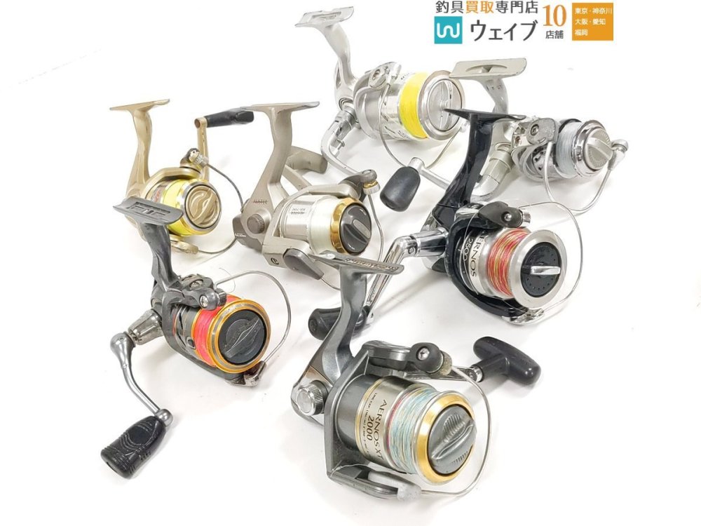 シマノ エアノス XT 2000・ダイワ ワールドスピン 2000・シマノ エアノス 2500 等 計7点 中古 スピニングリール