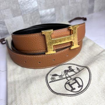 未使用級　エルメス HERMES リバーシブル ベルト コンスタンス Hマルテレ ハンマード加工　レザー　男女兼用　メンズ　レディース ビジネス