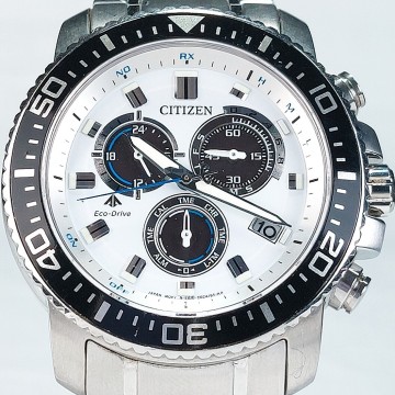 超美品 CITIZEN シチズン PROMASTER プロマスター 腕時計 PMP56-3053 Eco-Drive エコドライブ 電波ソーラー クロノグラフ 動作確認済み