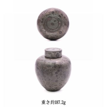 古錫 茶壷 茶道具 斑紋 茶入 煎茶道具 茶心壺