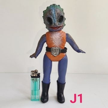旧バンダイ アマゾニア 怪人 仮面ライダー ソフビ 石森プロ 毎日放送 東映 Bandai 当時物 昭和 古い J1