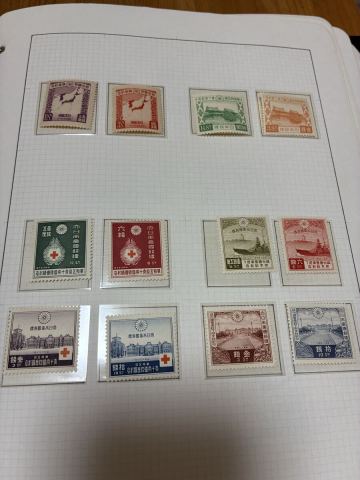 満州国皇帝来訪記念切手　赤十字　関東局始政　明治神宮鎮座　極美品　コレクター出品