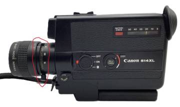 RR47◇【動作/精度未確認】フィルムカメラ Canon 514XL キャノン レンズ C-8 9-45mm 1:1.4 MACRO 現状品 ジャンク品