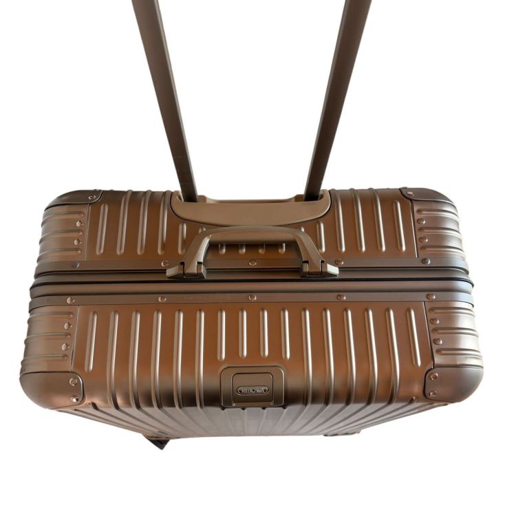 1円 希少 リモワ RIMOWA トパーズ チタニウム 98L 4輪 アルミ スーツケース 電子タグ E-Tag シャンパンゴー