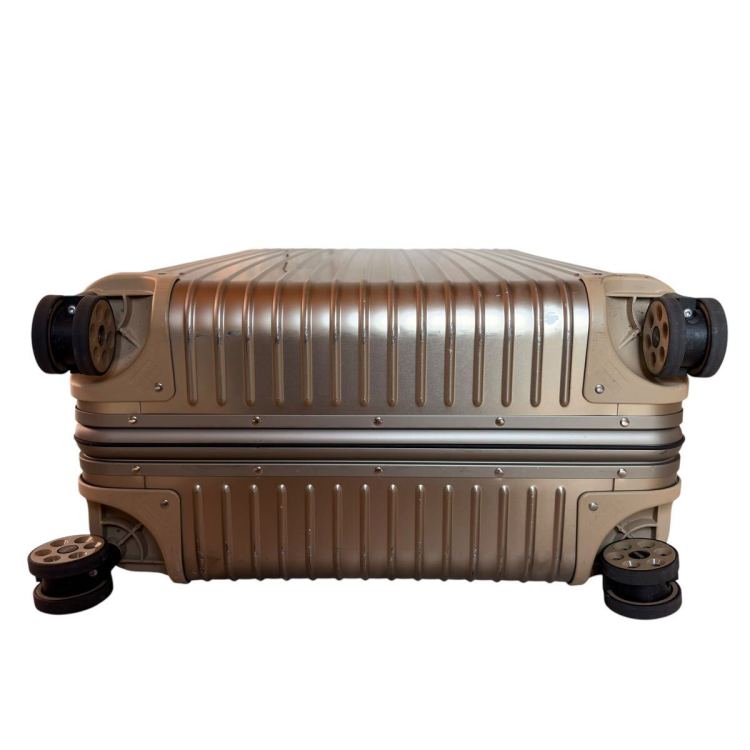 1円 希少 リモワ RIMOWA トパーズ チタニウム 98L 4輪 アルミ スーツケース 電子タグ E-Tag シャンパンゴー