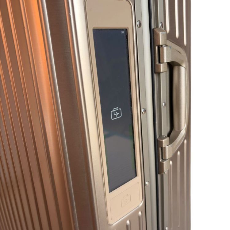 1円 希少 リモワ RIMOWA トパーズ チタニウム 98L 4輪 アルミ スーツケース 電子タグ E-Tag シャンパンゴー