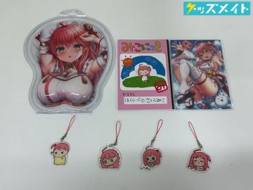 08 【現状】 VTuber ホロライブ さくらみこ 復帰記念 グッズ全部セット ※部品欠品あり おっぱいマウスパッド みこ日記 他