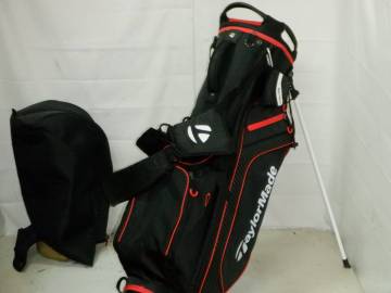 TaylorMade テーラーメイド 9.5型 アスリートツアーモデルスタンド★中古★(BKxWH)ゴルフ キャディバック