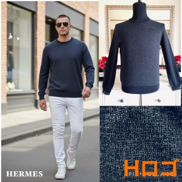 即決28万HERMES最高級Hロゴ総柄ニット 全面Hロゴデザイン サイズM 春先から最高エルメスモデル スーパーセレブ御用達プレミアムニット