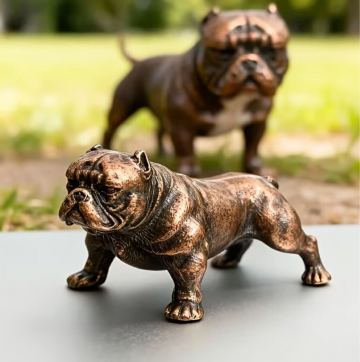 犬　ブルドッグ　茶会 稽古 床の間 置物 置き物 蓋置 工芸 民芸 香炉 飾り ブロンズ オブジェ　インテリア 真鍮 金属 銅 茶道具