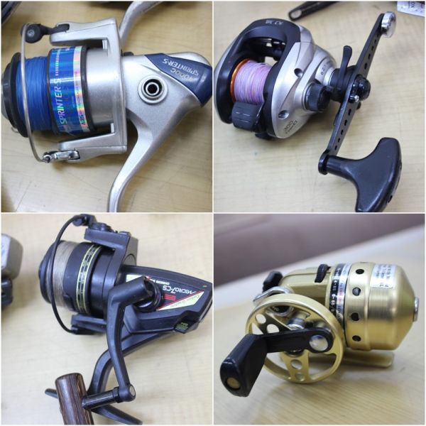 Daiwa/SHIMANO/RYOBI/CORONET/他 リール 32個まとめ ダイワ/シマノ/リョービ/オリムピック/他 ジャンク 管89233