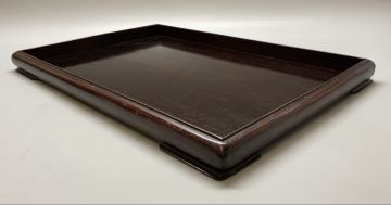 N3 唐木四方膳 唐木盆 角盆 煎茶盆 香盆 茶具 茶器 長方盆 木製 トレー 漆器