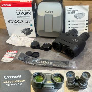 ☆Canon キヤノン☆BINOCULARS 12&times;36 IS☆双眼鏡 手ブレ補正機構☆IMAGE STABILIZER☆