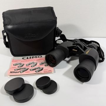 Nikon クリモ 8 &times; 40 CF 6.3&deg; ポロプリズム双眼鏡 ニコン CLIMO 説明書 専用ソフトケース キャップ 付き アウトドア 双眼鏡