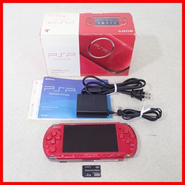 動作品 PSP プレイステーションポータブル 本体 PSP-3000 ラディアント・レッド RADIANT RED ソニー SONY 箱説付【10