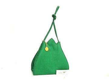 1円 ■極美品■ GIVENCHY ジバンシィ リネン ハンドバッグ ミニバッグ ショルダー 肩掛け レディース グリーン系 HA3675