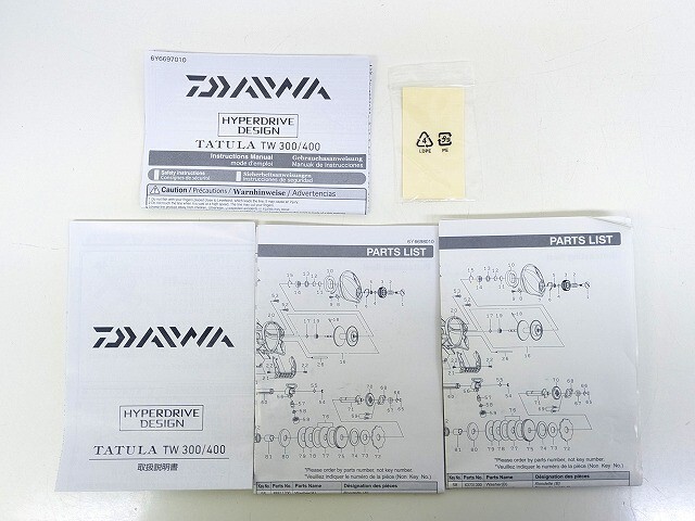 W2204-S3-19619 Daiwa ダイワ TATULA タトゥーラ TW 400XH L ベイトリール リール 釣り具 箱あり 現状品2