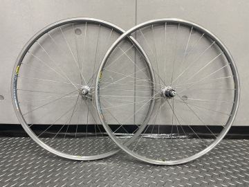 N1050■USED■MAVIC マビック OPEN PRO 622X15 クリンチャー 手組み シマノフリー 10s ホイールセット ロードバイク パーツ アクセサリー