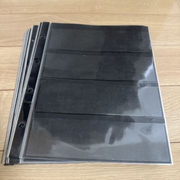 テージー　コレクションアルバム スペアポケット　大型切手単片用　追加用　4段黒台紙　30枚入　 B5