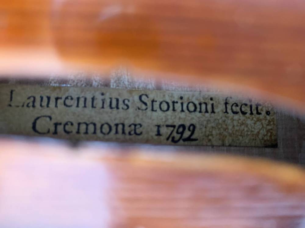 [認証証明書] STORIONI , Lorenzo 年 イタリア製バイオリン