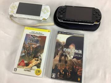 SONY PSP &times;2P ＆ ソフト2P セット　中古品　送料無料　1円〜【253-14.NT】