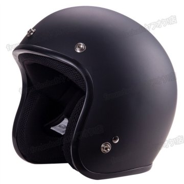 新品、レトロなバイクヘルメット ヘルメット、ストリート、ハーレー、アメリカ、自転車パーツセンター マットブラック zchw0354.2.XL