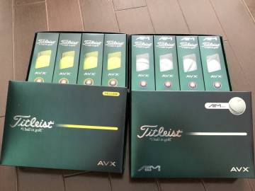 送料無料 タイトリスト titleist ゴルフボール 2ダース AVX AIM360 イエロー セット 日本正規品