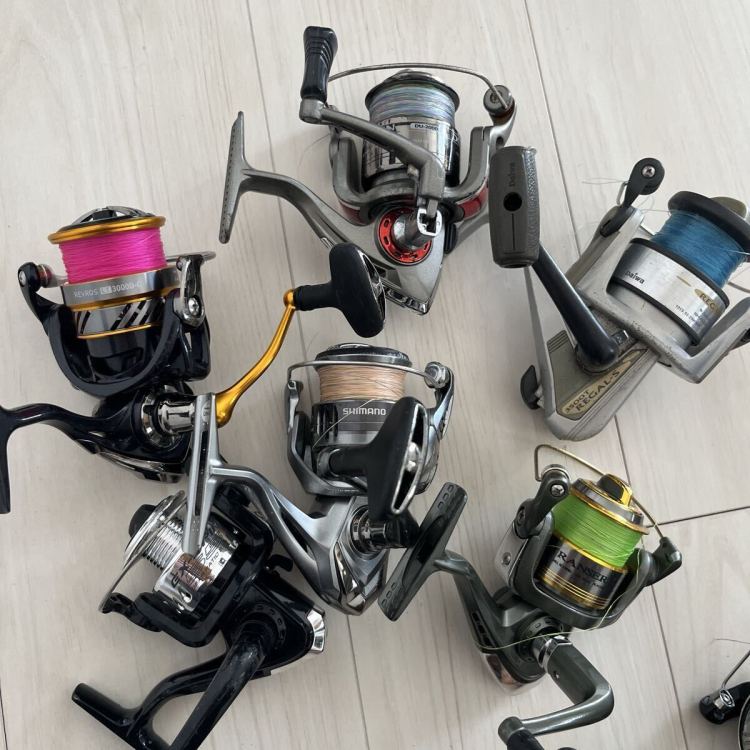 1円スタート まとめ売り リール 釣具 SHIMANO ダイワ Daiwa シマノ RYOBI リョービ スピナーベイト 中古 スピニング 