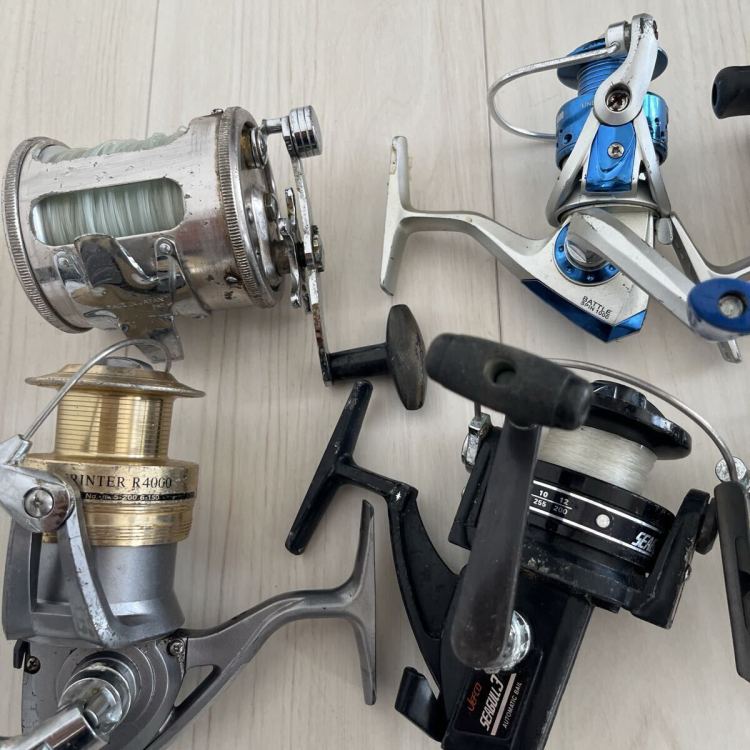 1円スタート まとめ売り リール 釣具 SHIMANO ダイワ Daiwa シマノ RYOBI リョービ スピナーベイト 中古 スピニング 
