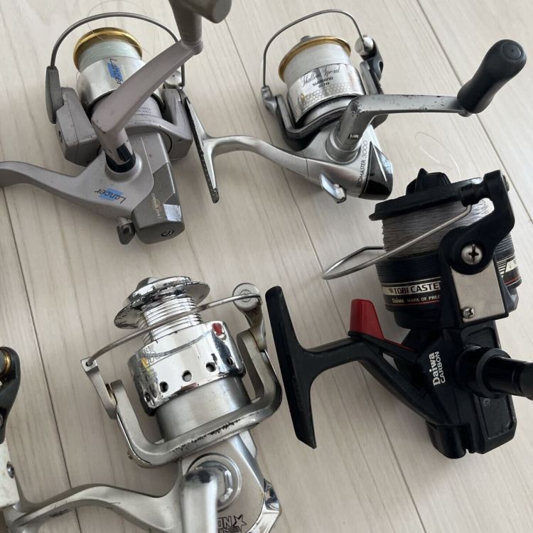 1円スタート まとめ売り リール 釣具 SHIMANO ダイワ Daiwa シマノ RYOBI リョービ スピナーベイト 中古 スピニング 