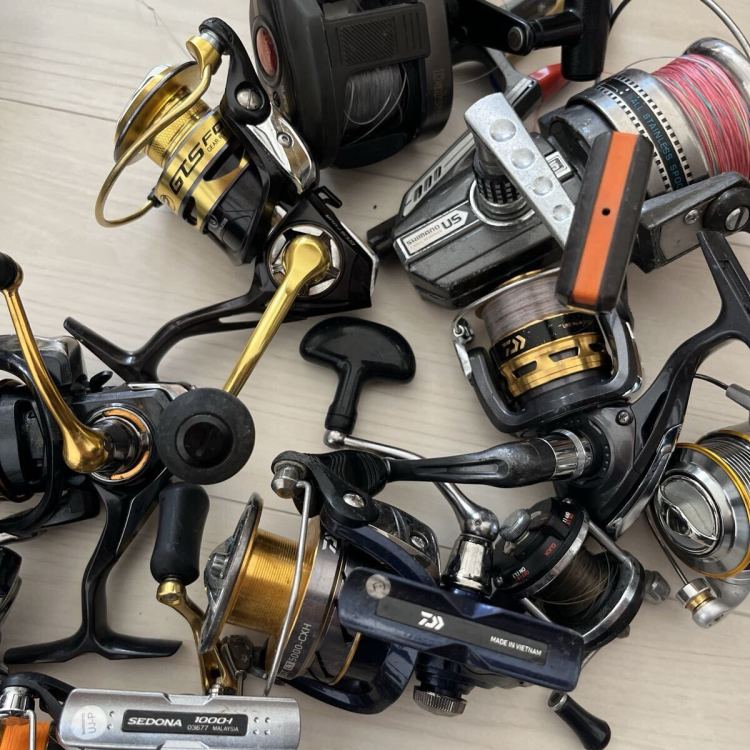1円スタート まとめ売り リール 釣具 SHIMANO ダイワ Daiwa シマノ RYOBI リョービ スピナーベイト 中古 スピニング 