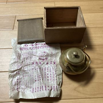 真鍮　急須　茶器　茶道具　煎茶　明治大正　金細工　中国　書道　