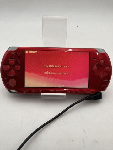 ■ SONY ソニー play station プレイステーション PSP 型式 PSP-3000 シリーズ レッド 通電確認済み 電池パック欠品