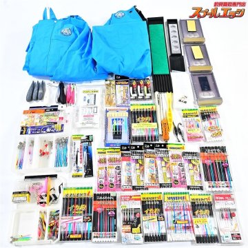 ★☆イカ釣り用品 豪華超大量セット 阪神素地 エビス サロペット＆ジャケット ヤマシタ イカ釣プロサビキ スルメ専用ミックス段差等★☆