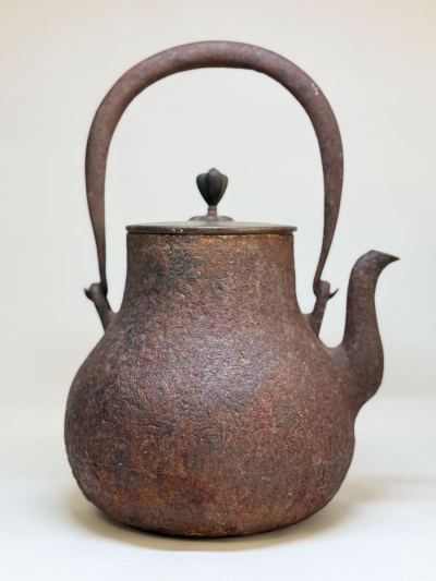 京都旧家 金寿堂横銘 鉄瓶 煎茶道具 鉄器 骨董