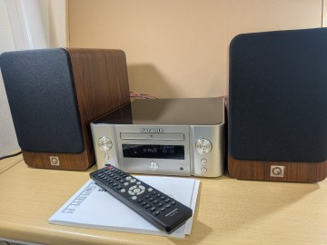 ♪CC309 CDレシーバー スピーカー marantz M-CR610 オーディオ機器 動作OK 音出しOK システムコンポ マランツ 取説 リモコン ケーブル各種