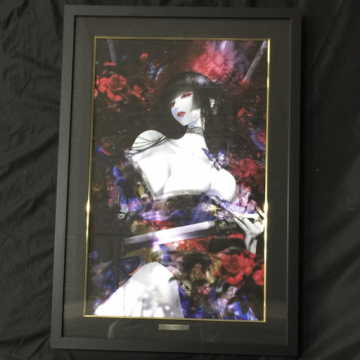 アールビバン 皐月恵 暗香疎影 67/280 版画 ジクレ 額縁 縦81.8cm&times;横56.8cm 作品保証書・箱付き