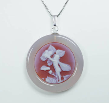 ▲天然メノウカメオ 最高級 SV 5.1g ペンダントトップ 宝石 ジュエリー jewelry
