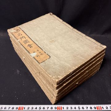和本　「都名所図会　６冊」　江戸　木版画　名所絵　古典籍　少々虫損