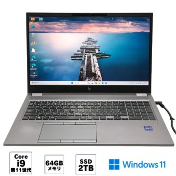 1円~ NVIDIA RTX A4000 WiFi有 ゲーミング ノートパソコン hp ZBook Fury G8 中古美品 Core i9 11950H 64GB 2TB SSD カメラ Win11 Office済