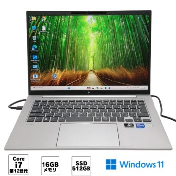1円~ 中古美品 Wi-Fi有 ノートパソコン hp ZBook Firefly 14inch G9 Core i7 1255U 16GB 512GB 高速SSD 無線LAN NVIDIA Windows11 Office済