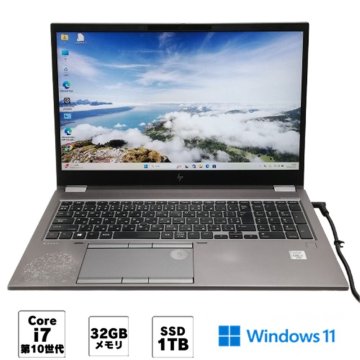 1円~ NVIDIA RTX3000 WiFi有 中古ノートパソコン hp ZBook Fury 15 G7 Core i7 10850H 32G 1TB SSD搭載 無線LAN Windows11 Office 即使用可