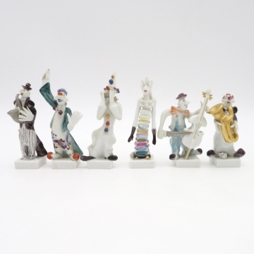 1円〜 Meissen マイセン ミュージッククラウン フィギュリン 計6点 ※同梱不可