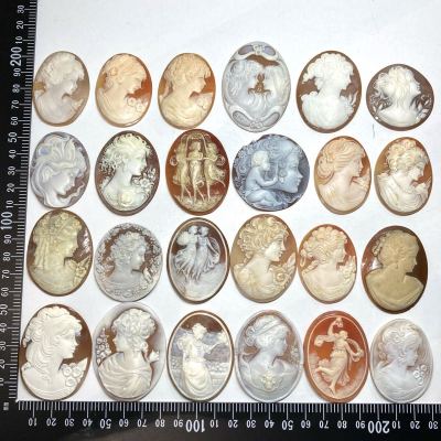 大量!!☆シェルカメオおまとめ191.9g☆m 約959.5ct ルース 裸石 宝石 shell cameo ブローチ 貴婦人 彫刻 アンティーク 作家物 w4よ31