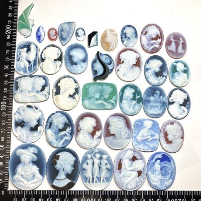 作家物大量!!☆ストーンカメオおまとめ290.9g☆m 約1454.5ct stone cameo ブローチ 彫刻 Schmidt H.P.Muller F.W.Klien Erwin Pauly w4よ27