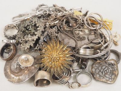 大量セット 銀 地金 つぶし 潰し SILVER 950 925 シルバー 刻印 約500g まとめて 031